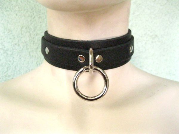 Real hot sale leather choker