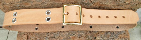 Custom Leather Belt with Steel Eyelets 30