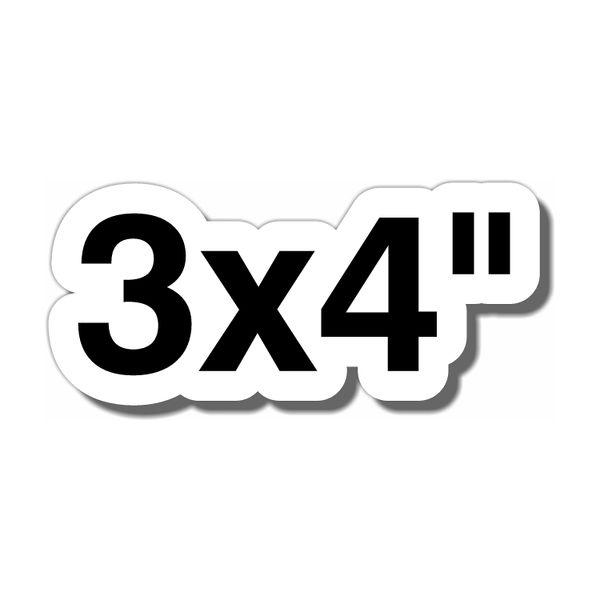 3x4" Custom UV Laminated Vinyl Stickers