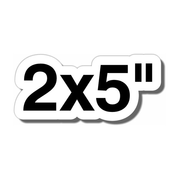 2x5" Custom Clear Vinyl Stickers