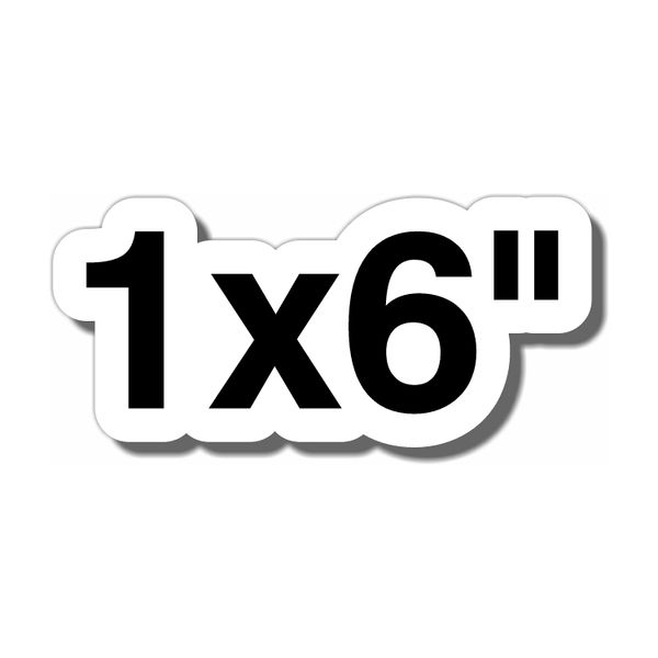 1x6" Custom UV Laminated Vinyl Stickers