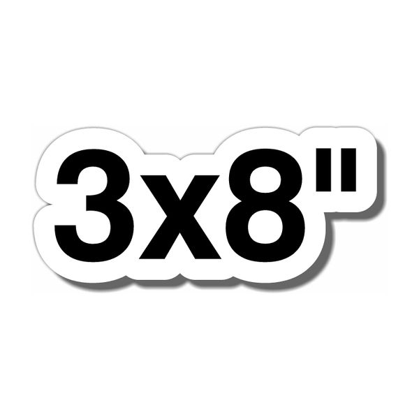 3x8" Custom UV Laminated Vinyl Stickers