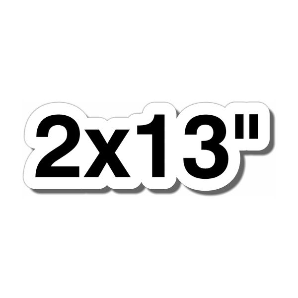 2x13" Custom UV Laminated Vinyl Stickers