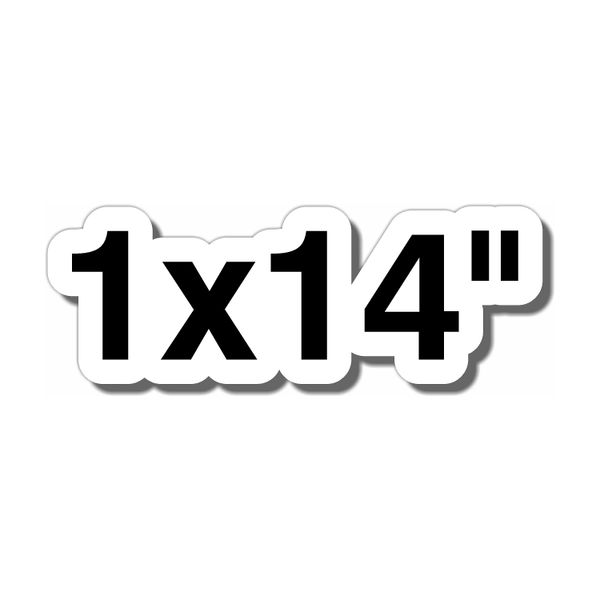 1x14" Custom Clear Vinyl Stickers