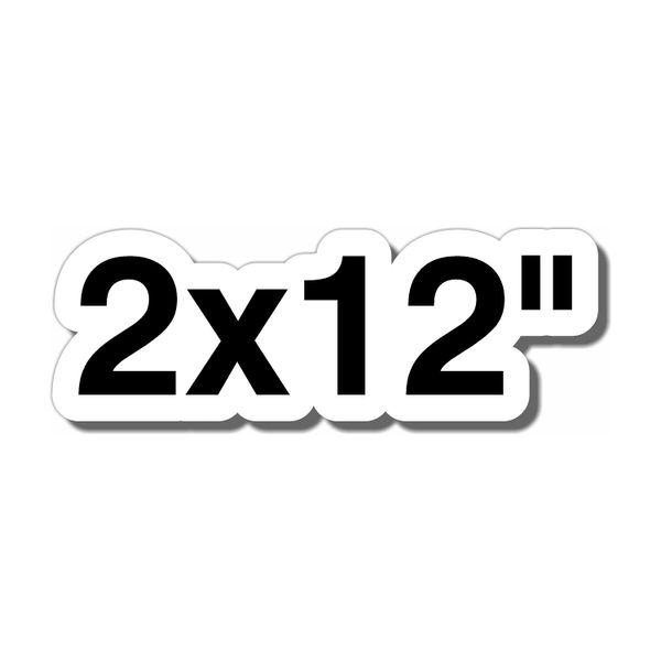 2x12" Custom Clear Vinyl Stickers