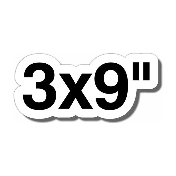 3x9" Custom Clear Vinyl Stickers