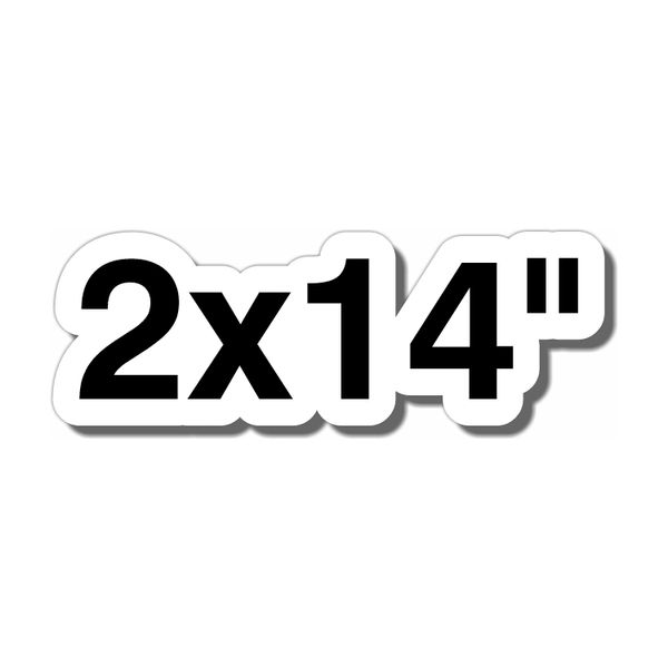 2x14" Custom Clear Vinyl Stickers