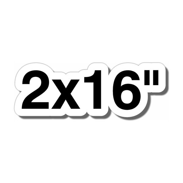 2x16" Custom Clear Vinyl Stickers