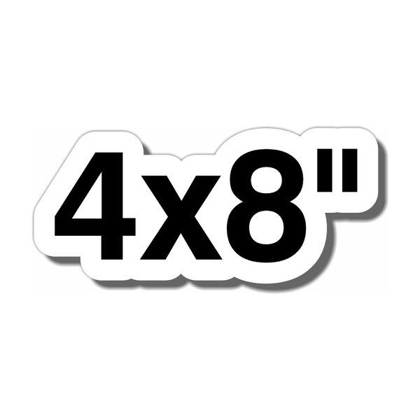 4x8" Custom Clear Vinyl Stickers