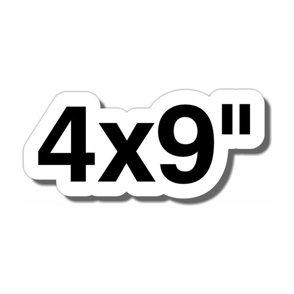 4x9" Custom Clear Vinyl Stickers