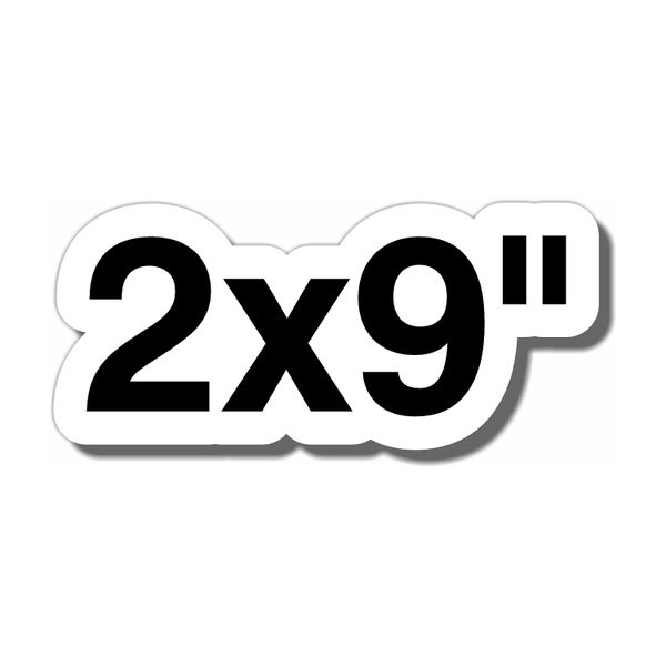 2x9" Custom Crackshell Vinyl Stickers