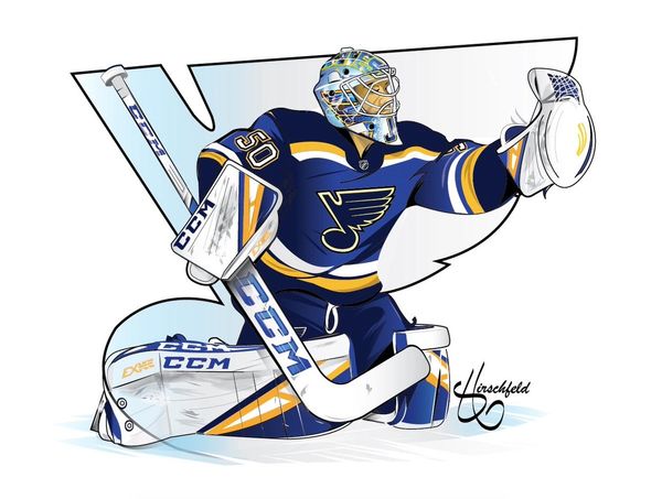 Jordan Binnington ST LOUIS BLUES WATERCOLOR STROKES PIXEL ART 1 Tote Bag