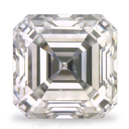 2.50 carat Asscher Cut Lab Grown Genuine Diamond H VS2