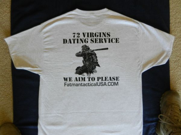 72 virgins dating service usmc t shirt