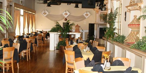 Dinning room area at The Queen of Sheba Restaurant