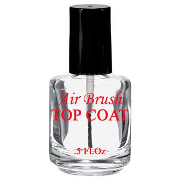 Imprinted Clear Bottle - Airbrush Top Coat 0.5oz