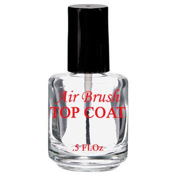 Imprinted Clear Bottle - Airbrush Top Coat 0.5oz