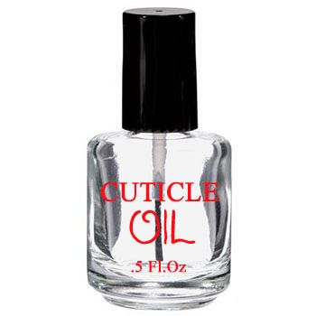 Imprinted Clear Bottle - Cuticle Oil 0.5oz