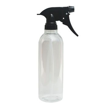 Clear Disinfectant Spray Bottle - Black Top 12oz