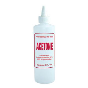 Imprinted Nail Solution Bottle - Acetone 8oz