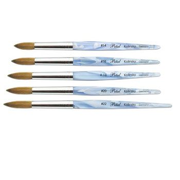 Petal Kolinsky Acrylic Brush - Blue Marble