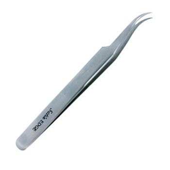 Satin Edge Curved Tip Tweezer