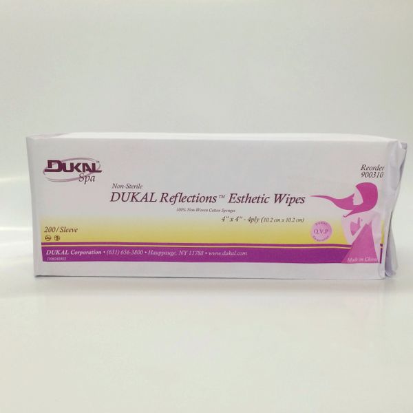 Dukal Spa_ 4x4 Esthetic Wipes