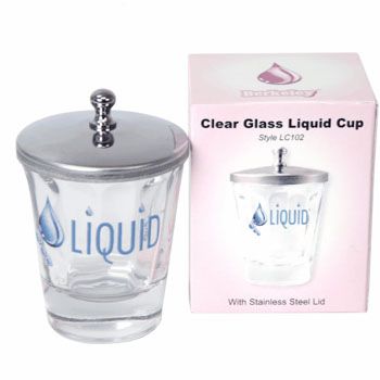 Clear Glass Liquid Cup with Lid - Style 102