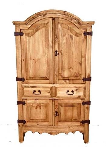 Small Rustic Sierra Armoire 3 4in La Hacienda Furniture Store