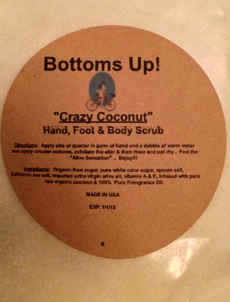 "Crazy Coconut" All Natural Hand Foot & Body Scrub 8oz