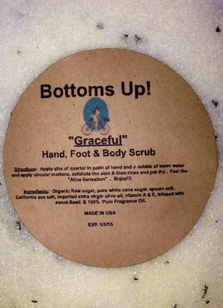 "Graceful" All Natural Oil Infused Hand Foot & Body Scrub 8 oz