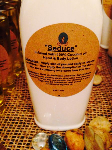"Seduce" Coconut Oil Infused Hand & Body Lotion 6oz