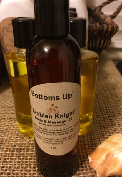 "ARABIAN KNIGHT" Coconut Oil Infused Body and Massage Oil 4 oz