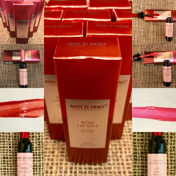 Man Zi Miao Wine Lip Tint in Blush Pink or Shiraz Red 1