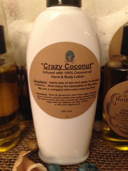 "Crazy Coconut" Coconut Oil infused Hand and Body Lotion 6oz