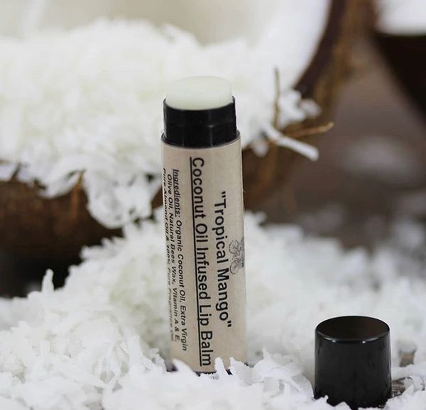 "OUR #1 TROPICAL MANGO" Coconut Oil Infused Lip Balm .75 oz