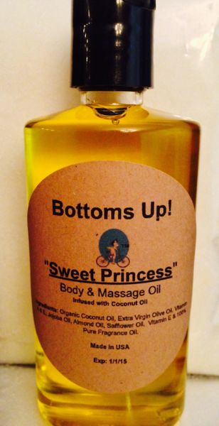 "Sweet Princess" Coconut Oil Infused Body and Massage Oil 4oz