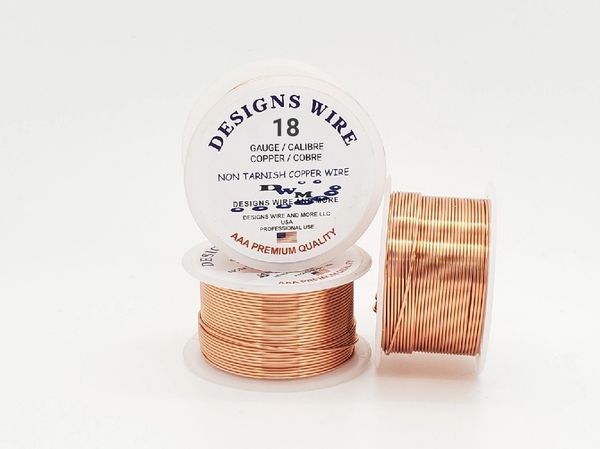 Colored Copper Wire 18 Gauge American Blue 8 Yards