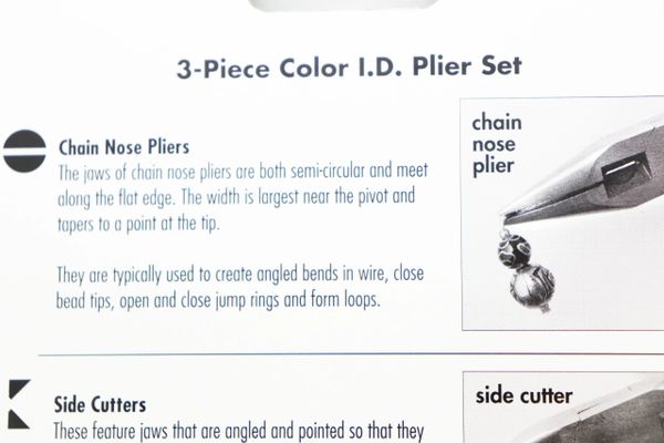 Basic 3-piece pliers set for jewelry making