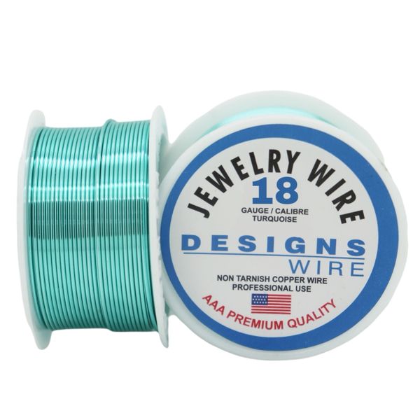 Colored Copper Wire 18 Gauge American Blue 8 Yards