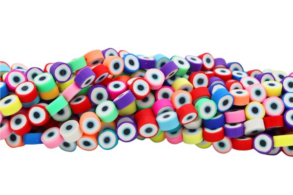 Multicolor Evil Eye Beads, Full Strand, Evil Eye Beads for