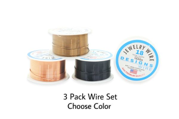 Colored Copper Wire 18 Gauge American Blue 8 Yards