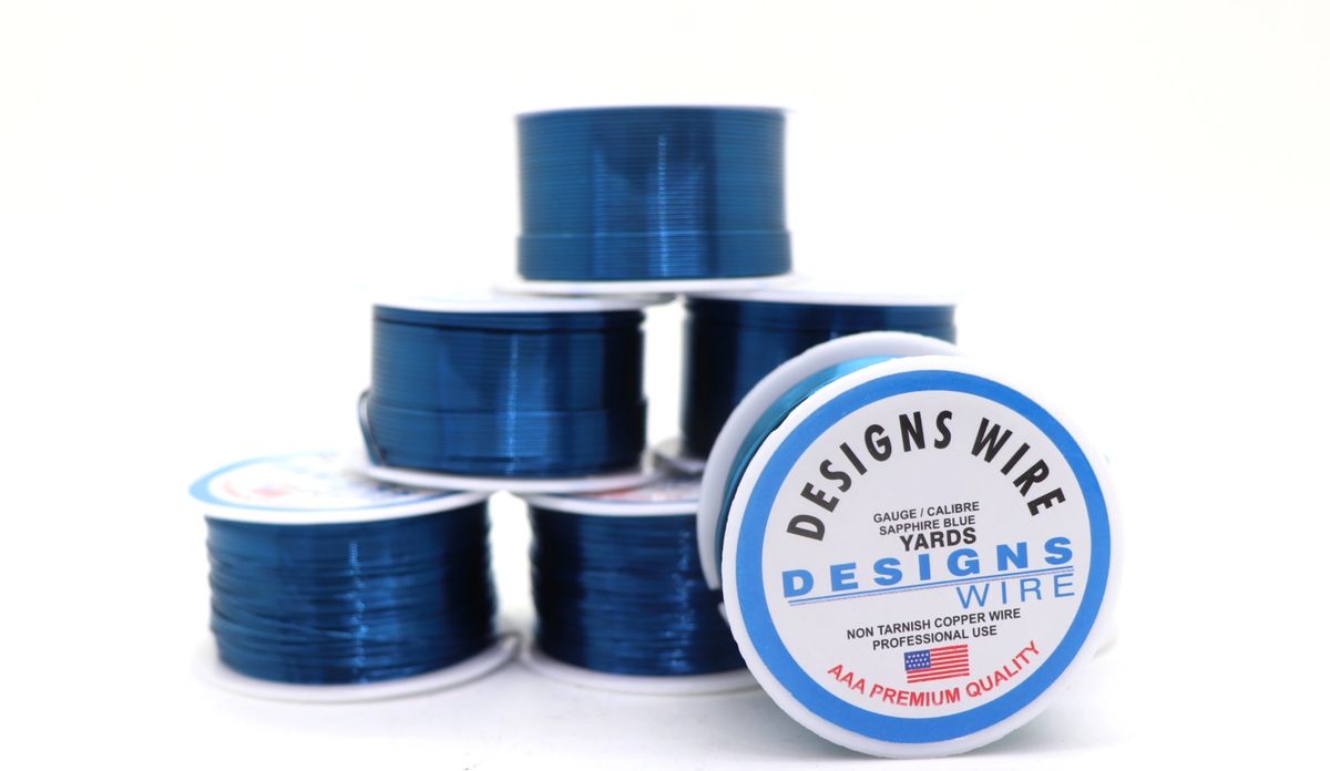 Colored Copper Wire 28 Gauge American Blue 40 Yards