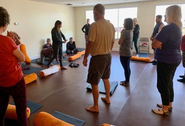 Students in Kaiut Yoga Broomfield for a class