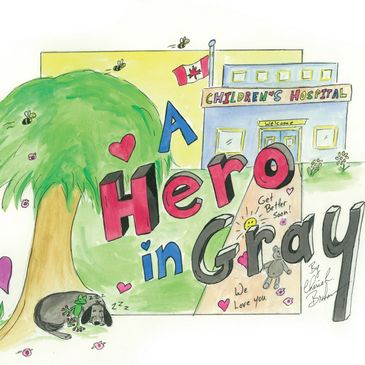 A Hero in Gray written by local Okanagan children's author/artist, Cherie Braham is about  boy fight