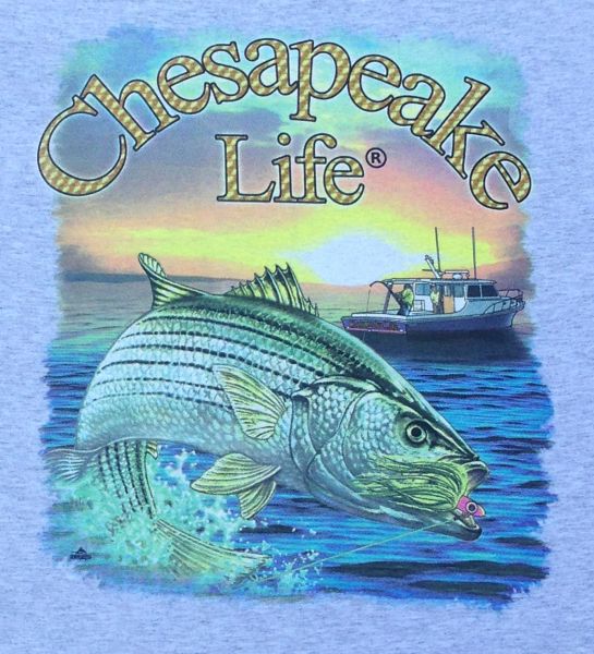 Jumping Striped Bass T-Shirt Striper Bass Fishing Lure Tshirt