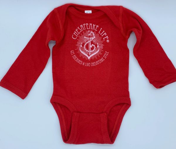 Baby Anchor Long Sleeve Onesie