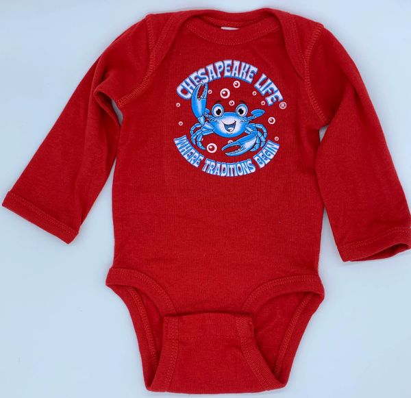 Baby Crab Long Sleeve Onesie