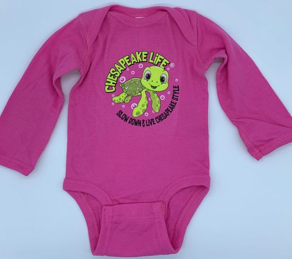 Baby Turtle Long Sleeve Onesie