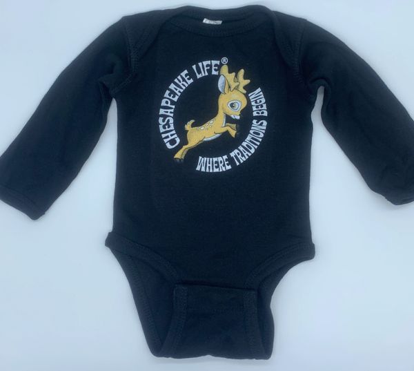 Baby Buck Long Sleeve Onesie